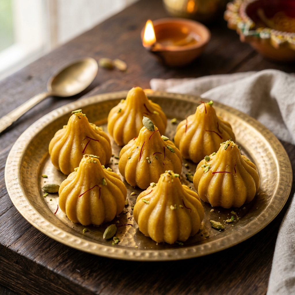 Saffron Cashew Modak