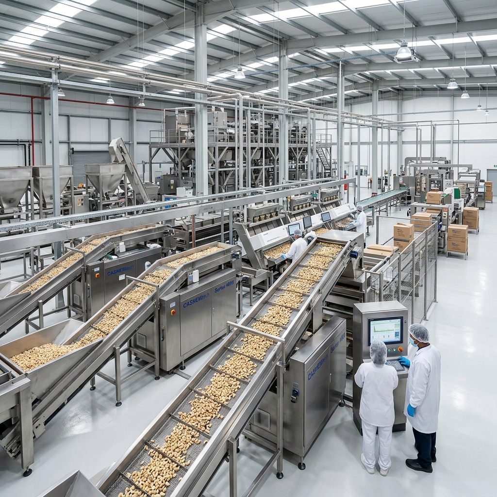 Automated Cashew Processing Line