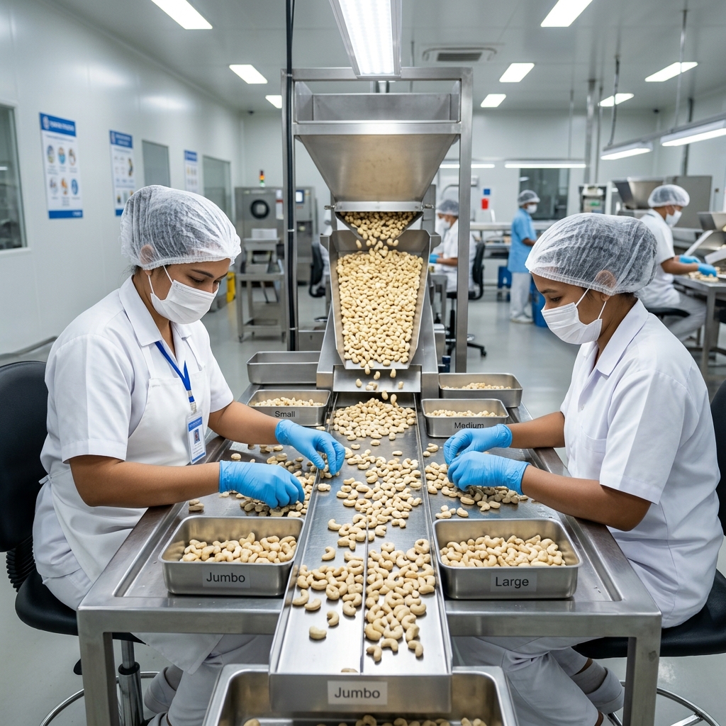 Cashew Size Sorting and Grading